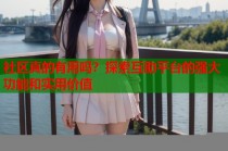 社区真的有用吗？探索互助平台的强大功能和实用价值