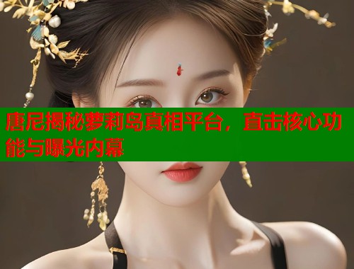 唐尼揭秘萝莉岛真相平台，直击核心功能与曝光内幕  第1张